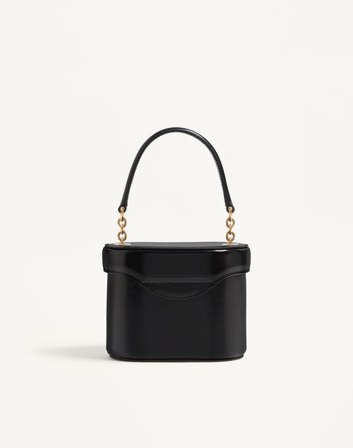 Valentino Garavani - Valentino Garavani Vain Vanity Bag In Shiny Calfskin - Black - Woman - Shoulder Bags